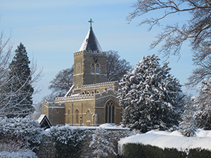 All Saints in the snow